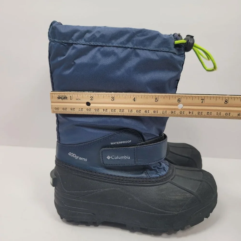 Columbia Powderbug Youth Blue/Black Waterproof Snow Boots BY1324-433 US Size 2